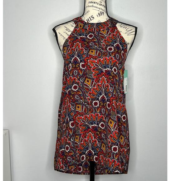 Pixley (S) Ivonne Halter Top - Stitch Fix Open Back Sleeveless Floral Blouse - Picture 12 of 12